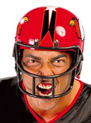 Capacete Jogador de Rugby Vermelho