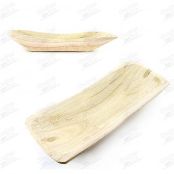 Centro de mesa rectangular em madeira