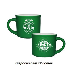 Chávena de Café Veludo Sporting com Nome