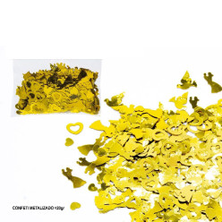 Confettis de Casamento Dourados 20gr