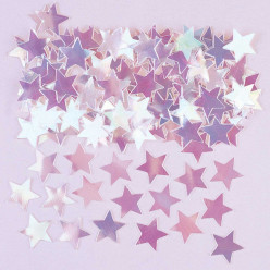 Confettis Metálicos Estrelas Iridescentes