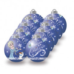Conjunto 10 Bolas Natal Azuis Frozen