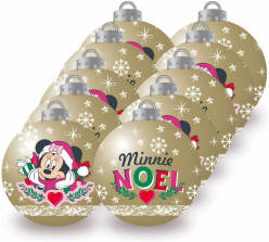 Conjunto 10 Bolas Natal Douradas Minnie