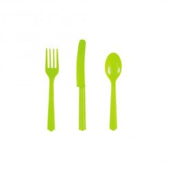 Conjunto 18 Talheres Verde Neon