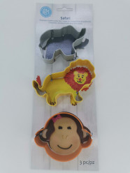 Conjunto 3 Cortadores Animais da Selva