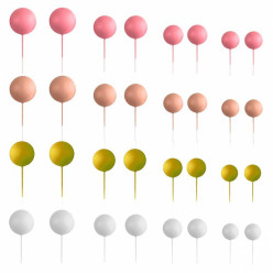 Conjunto 32 Bolas Decorativas Mix Rosa