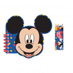 Conjunto 4 Cadernos Atividades com Lápis Brinde Mickey