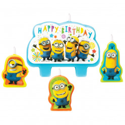 Conjunto 4 Velas Minions