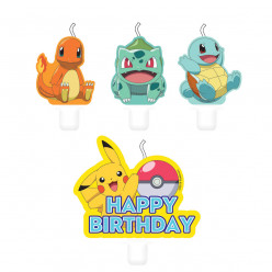 Conjunto 4 Velas Pokemon