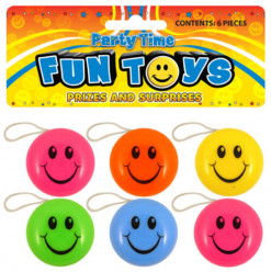 Conjunto 6 Yo-yos Emoji Brinde