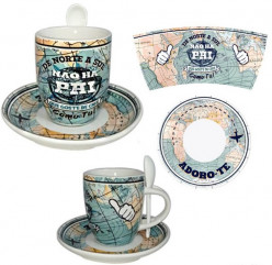 Conjunto Café Dia do Pai Mundo