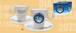 Conjunto Café Pai Amo-te Pai Azul