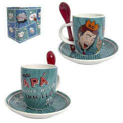 Conjunto Café Pai Digno de Um Rei