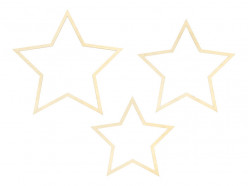Conjunto de 3 Estrelas para Decorar