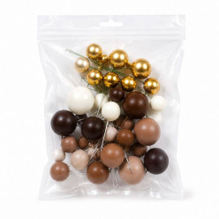 Conjunto de 32 Bolas Decorativas Mix Chocolate