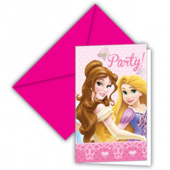 Convites Festa Princesas Disney 6 unid