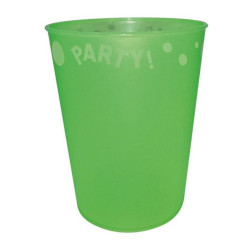 Copo Plástico Verde Fluorescente 250ml