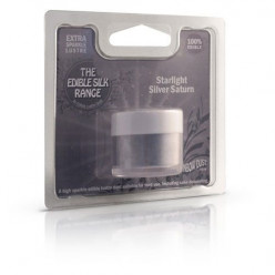 Corante Alimentar em Pó com Brilho Starlighr Silver Saturn RD