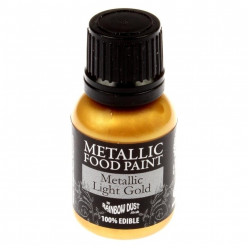 Corante Liquido Metalizado Ouro Claro 25ml Rainbow