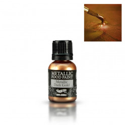 Corante Liquido Metalizado Ouro Escuro 25ml Rainbow