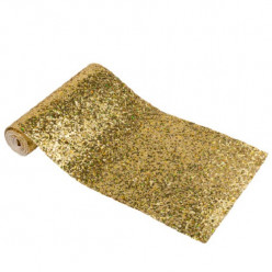 Corredor Mesa Lantejoulas Douradas 1.4m