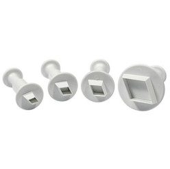 Cortadores Forma Diamante com Ejetor PME 4 unid