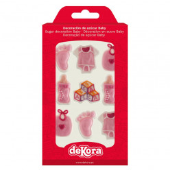Decoração Açúcar Baby Girl 9 uni