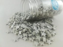 Decoração Açúcar Estrelinhas Prata 55gr