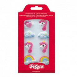 Decoração Açúcar Unicórnio 8 uni