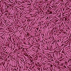 Decoração Bastonetes Metalizados Rosa 65g