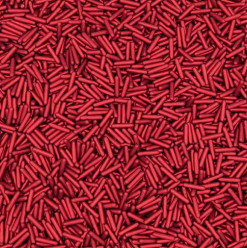 Decoração Bastonetes Metalizados Vermelho 65g