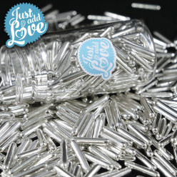 Decoração Bastonetes Prata 75g