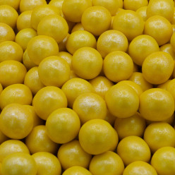 Decoração Bolas Cereal Amarela 100g