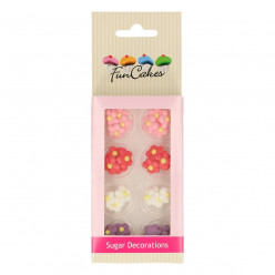 Decoração de Açúcar Flores Pequenas 32 unid