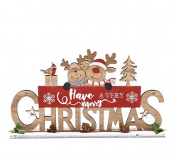 Decoração Madeira Natal "Have a Very Merry Christmas"