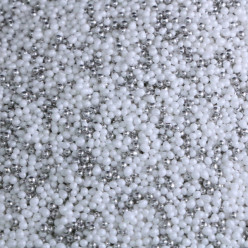 Decoração Missanga Prata e Branca 75g