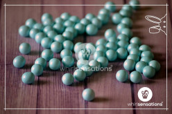 Decoração Pérolas Chocolate Azul