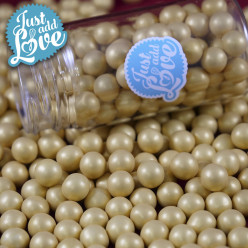 Decoração Pérolas Chocolate Ouro 65g