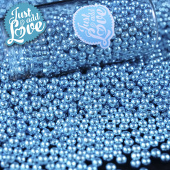 Decoração Pérolas Metalizadas Azul 75g