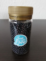 Decoração Pérolas Preto S 75gr