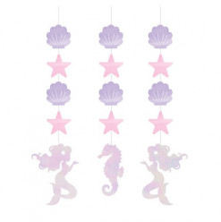 Decoração Suspensa Sereia Iridescente