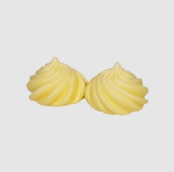 Decoração Suspiros Frisados Amarelos 25g