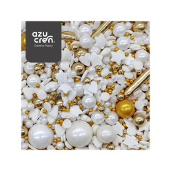 Decorações Sprinkles Golden Love 90gr. Azucren