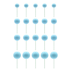 Esferas Azul Claro Decoração Bolo - 20 und.