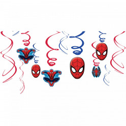 Espirais Decorativas Spiderman 12 pç
