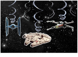 Espirais Metalizadas Decorativas Star Wars - 6 und