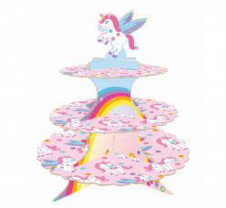 Expositor Bolos Cupcake Unicórnio