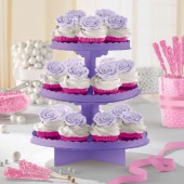 Expositor Bolos  Cupcake Violeta - 29cm
