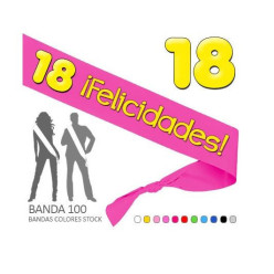 Faixa "18 Felicidades" Azul
