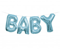 Faixa Banner De Balões Baby Azul